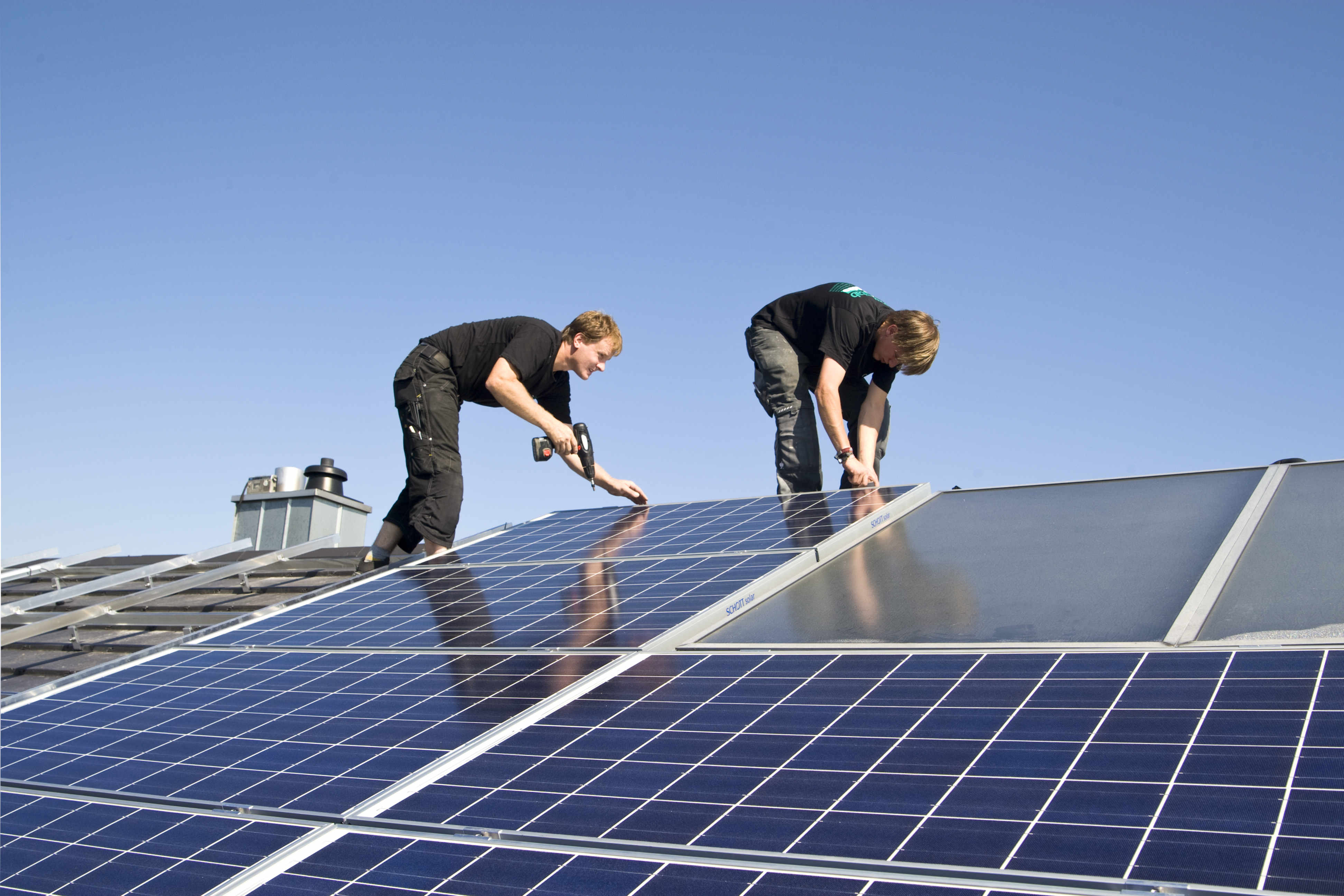 Arbeiten an PV-Modulen